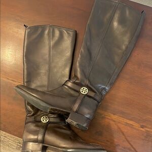 Tory Burch Dark Brown Leather Boots